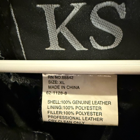 KS Selection Mens Genuine Leather Bomber Flight Jacket Size XL - Picture 3 of 3